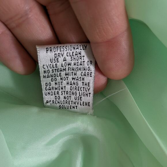 Vintage Cache Prom Dress Maxi Ball Gown XS Green Fairy Princess Y2K Corset Bead - Picture 10 of 15